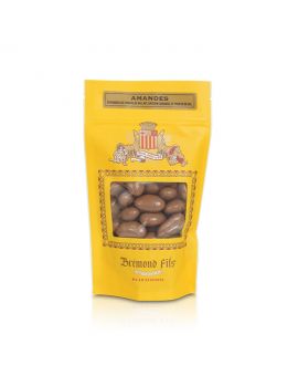 Amandes enrobées au chocolat au lait & pointe de sel 