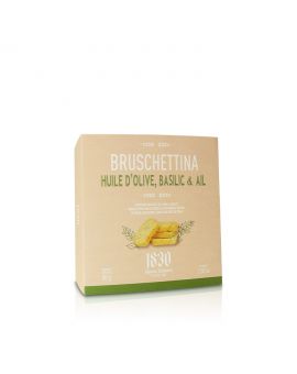 Bruschettina à l'huile d'olive, basilic & ail 