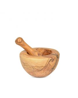 Natural olive wood Mortar and Pestle small size