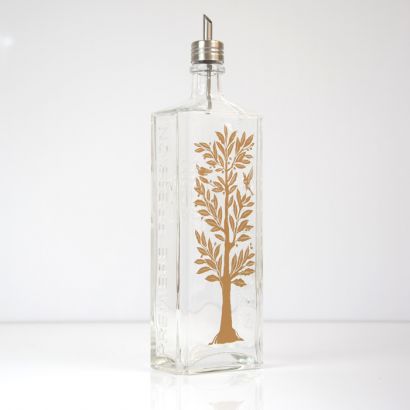 Screen-printed bottle with spout