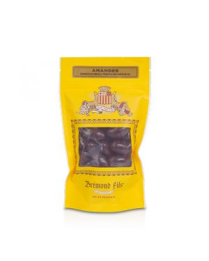 Amandes enrobées de chocolat noir & pointe de sel