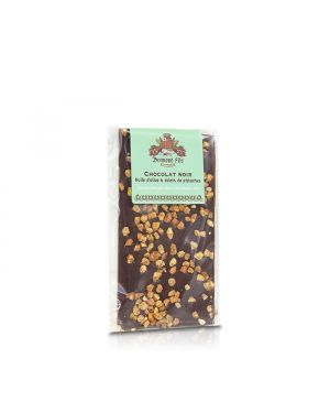 Tablette chocolat noir, huile d'olive & éclats de pistache